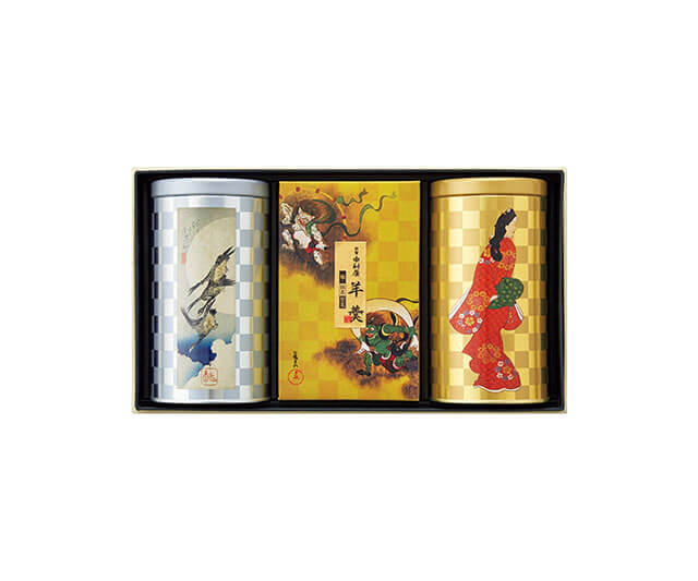 【愛国製茶・新宿中村屋】東京国立博物館 限定ギフト掛川煎茶・羊羹詰合せ