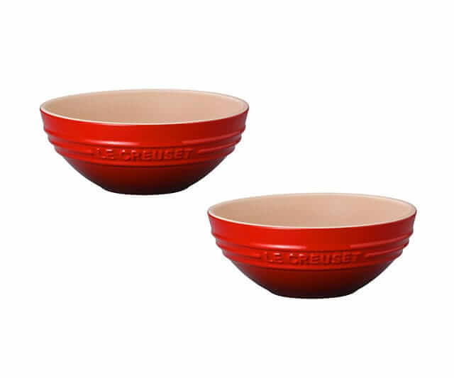 【ル・クルーゼ】マルチボール15cm（2個入り）チェリーレッド
